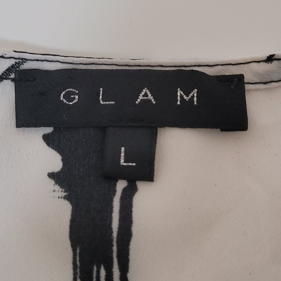 Glam Black and White Dress Size Large - Picture 3 of 3